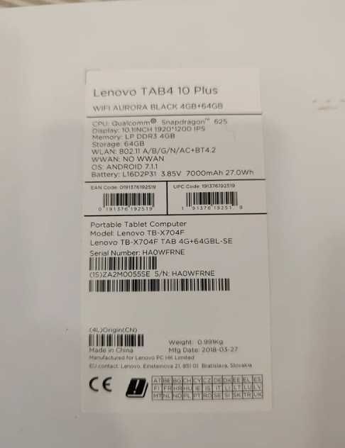 Lenovo Tab 4 10'' Plus