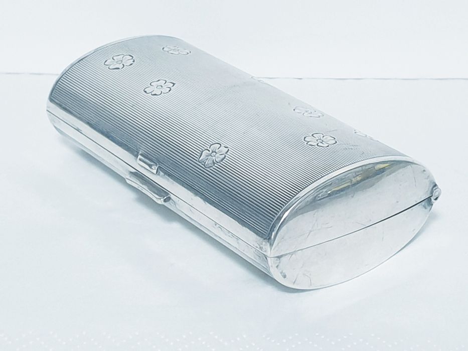 Lindissima antiga caixa prata marcada Alpacca Hoka