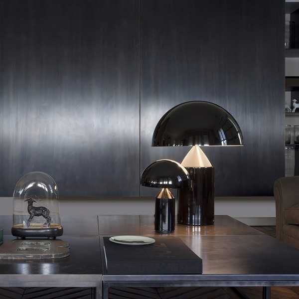 Candeeiro de mesa ATOLLO D.38CM Preto da Oluce (Original e Novo)