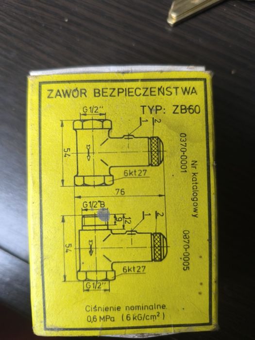 Zawór bezpieczeństwa ZB60