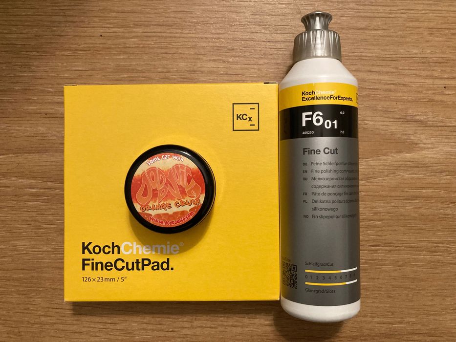 Kit para polimento automotivo.