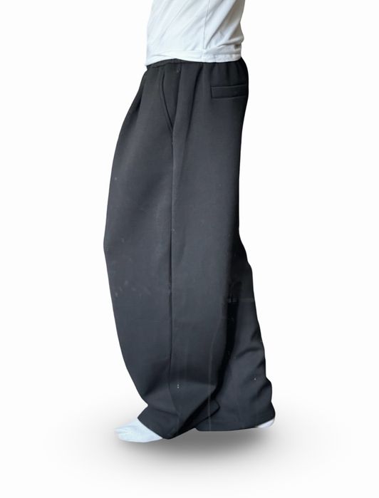 Широкі Чорні Штани Bershka із технічної Тканини Бершка Pants Baggy