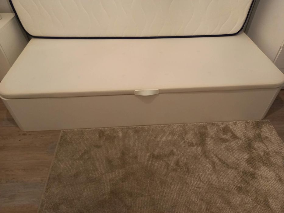 sommier com arrumação + colchão solteiro