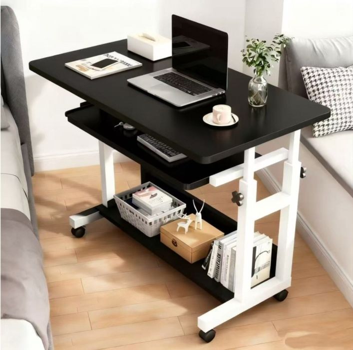 Стіл DASH, Комп’ютерний, Чорно-білий, 80*45*69-85