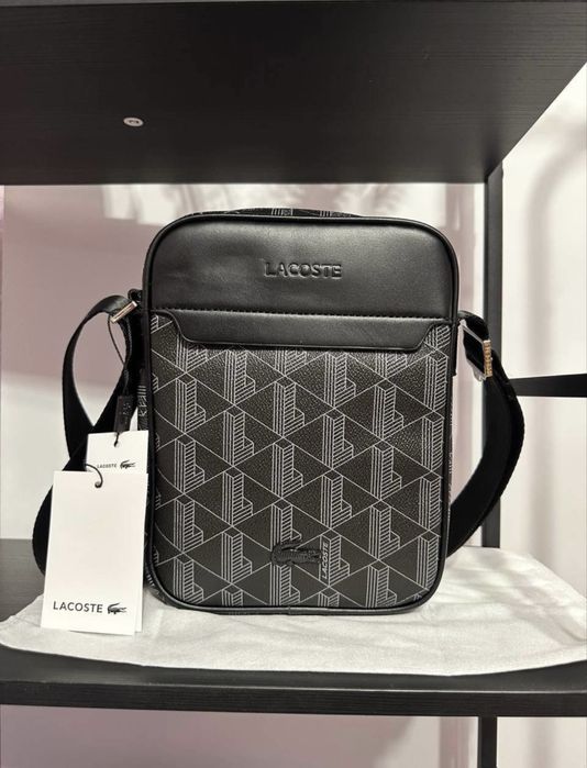 Сумка Лакоста Барсетка Lacoste Мессенджер бананка через плече бананка чоловіча сумка монограма