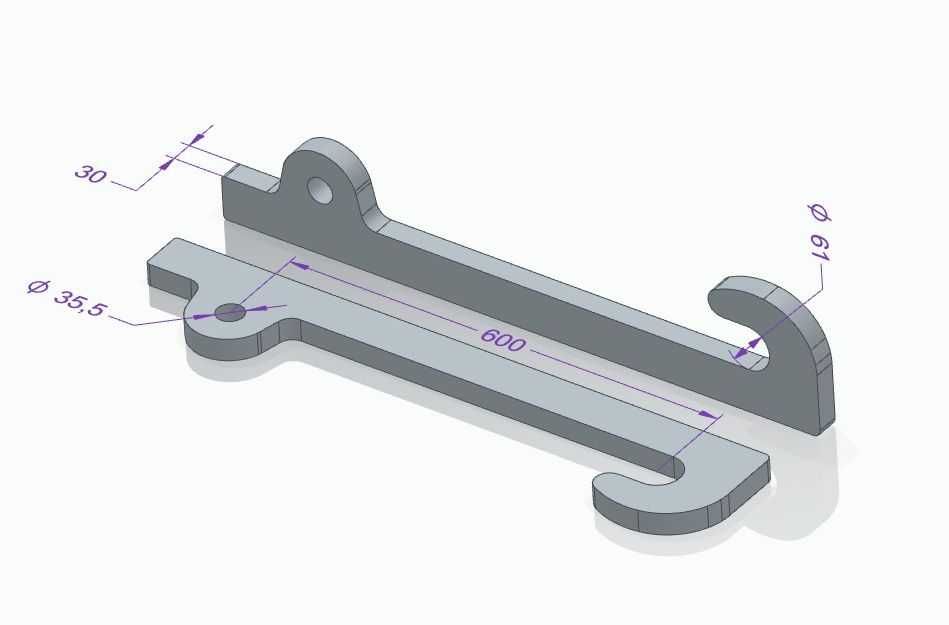 Haki ładowarka JCB 30mm grubości, zaczep łyżka adapter przejściówka,