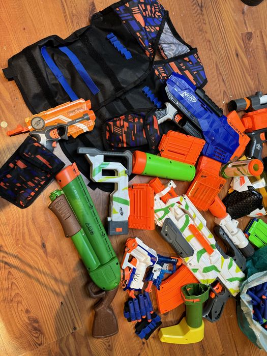 Ogromny zestaw Nerf