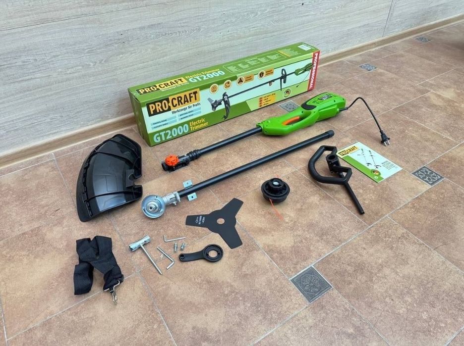 Коса Триммер Электрокоса ProCraft 2000 Гарантия 36мес  +Леска +Диск