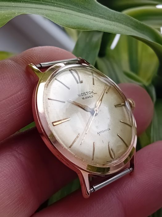УНИКАЛЬНЫЕ!!! Часы Восток "Wostok" экспортные в позолоте Аи20 СССР