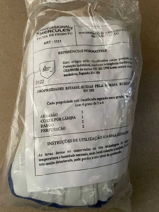 Luvas de Trabalho em Pele.