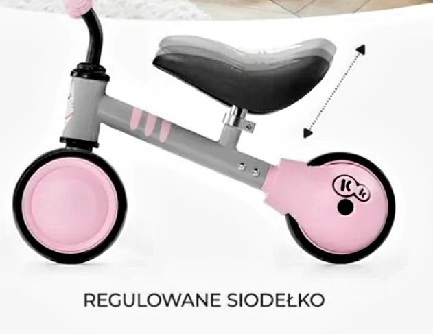 Nowy rowerek biegowy Kinderkraft Cutie 6" Różowy