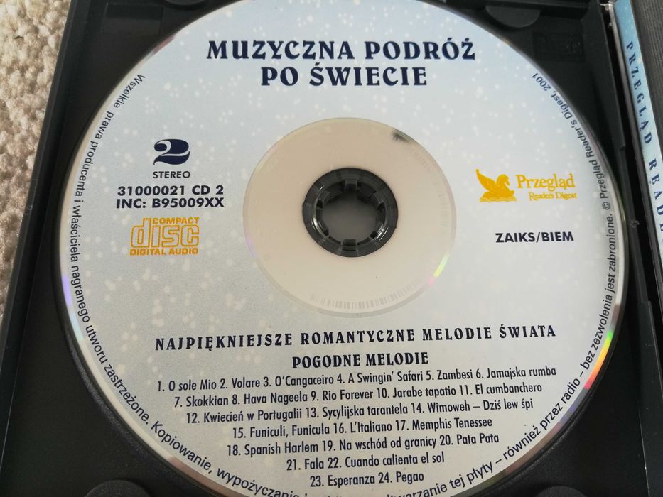 3 płyty CD Najpiękniejsze romantyczne melodie świata Reader's Digest