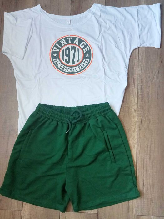 Super komplet t-shirt + spodenki rozm. M, L, XL- zakup OLX