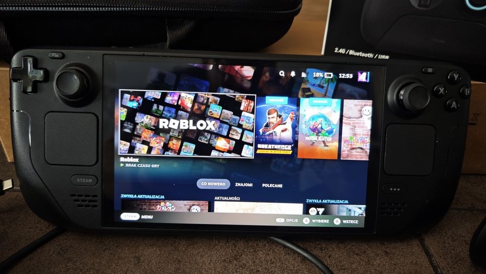Steam Deck OLED 512GB + karta 512GB + pad + dock + ochrona