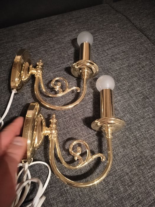 Stare mosiężne kinkiety producent Włochy świetne