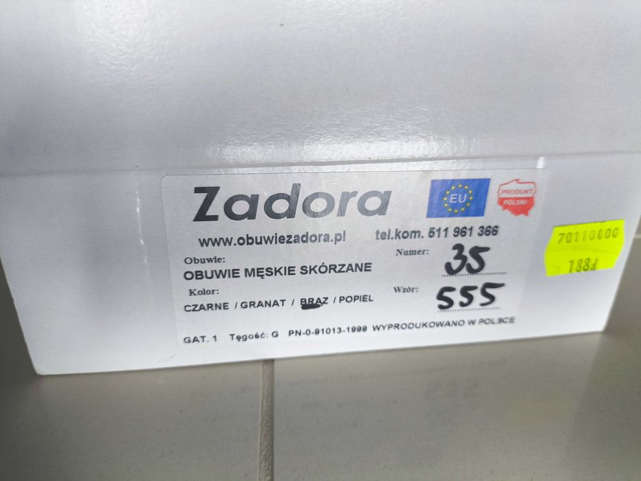 Półbuty skórzane chłopięce brązowe r 35