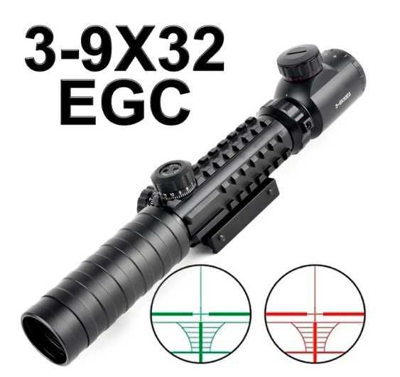 Оптичний Приціл 3-9x32EG +лазер направляющий, коліматор