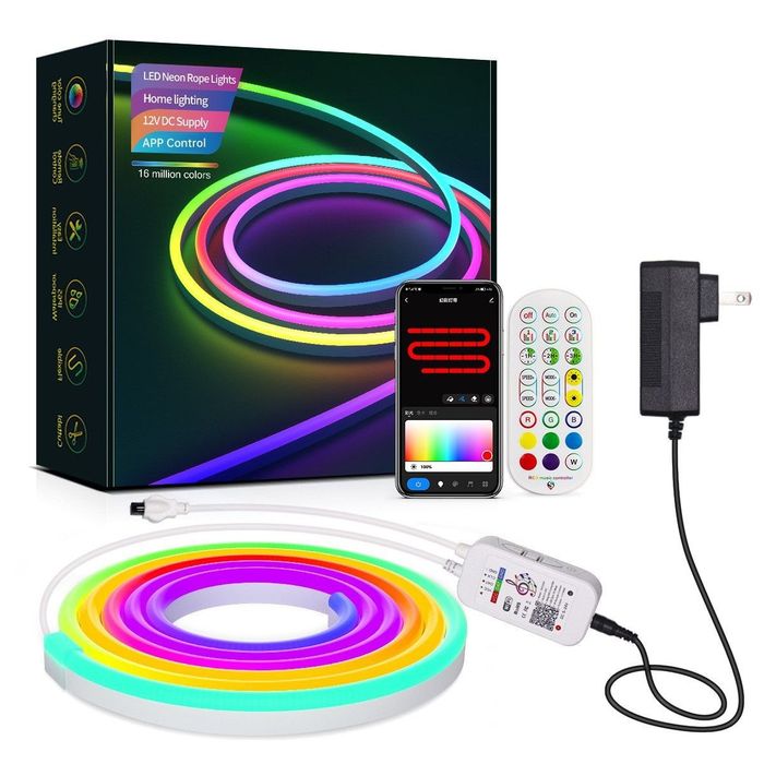 Ленты неоновые. Лента новогодняя, светодиодные RGB с влагозащитой .