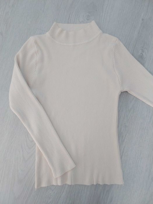 UNI sweter golf półgolf damski prążek dzianina casual basic nowy