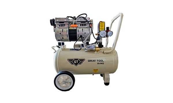 Compressor Silencioso Isento De Óleo 24L 1HP  230V Great Tool