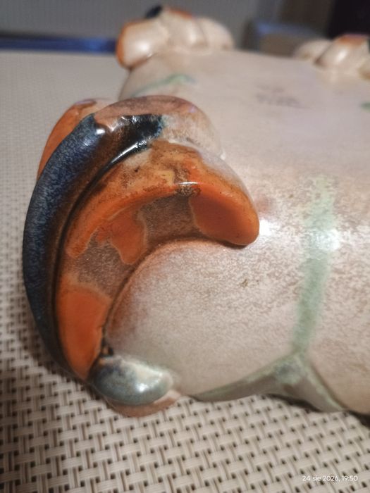 Stary ceramiczny pojemnik/ osłonka na doniczki - lata 70/80