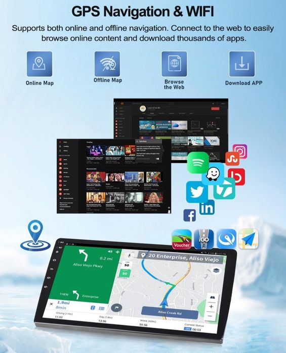 CAMECHO Android Radio samochodowe Mercedes-Benz Smart 2005 - 2010