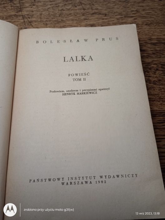Lalka. Bolesław Prus. 1+2tom.