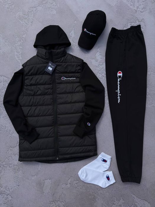 Чоловічий спортивний костюм Champion [S,M,L,XL,XXL] набір [4в1]