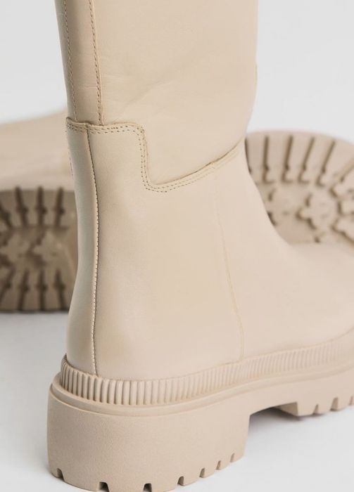 Чоботи, черевики  H&M шкіряні бежеві