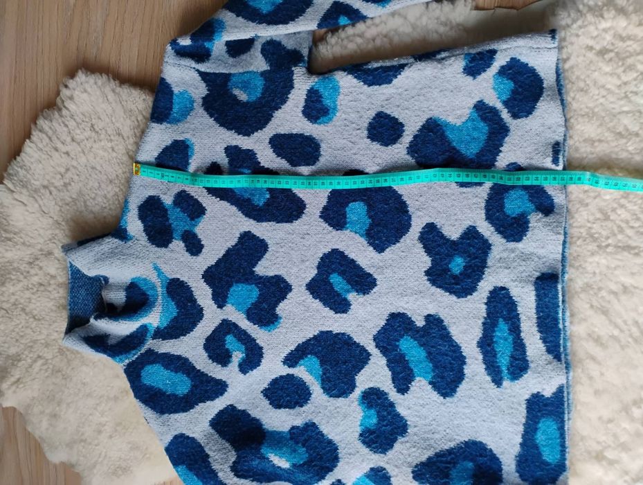 Golf sweter wielobarwny niebieski w cętki Zara r. 38 40