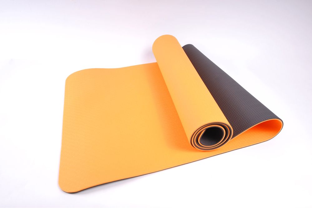Коврик + чехол Yoga Mat TPE 6/8мм, каремат для фитнеса, йоги,пилатеса