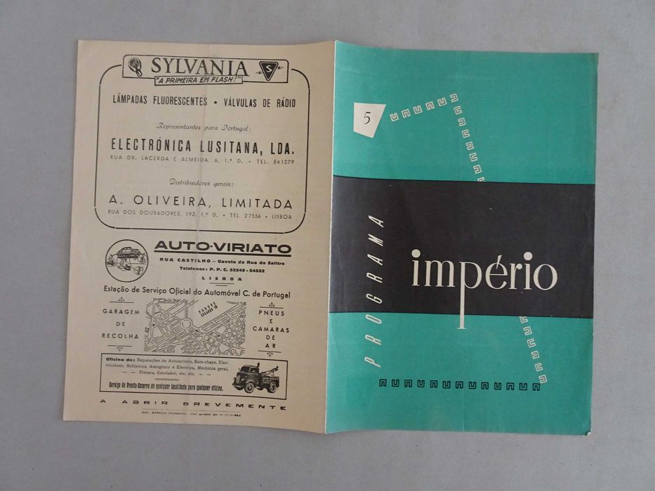 Programa cinema Império Sabrina 1954