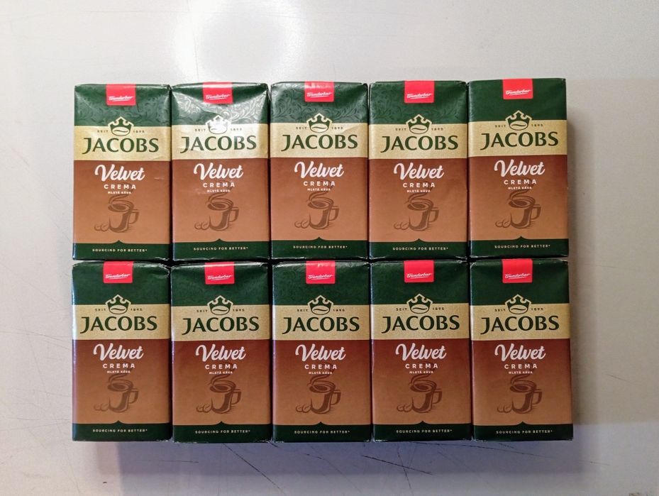Kawa mielona Jacobs Velvet Crema 250g 10 opakowań