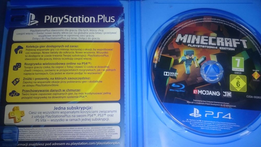 minecraft ps4 playstation 4 PL lego spiderman marvel rayman PS4
