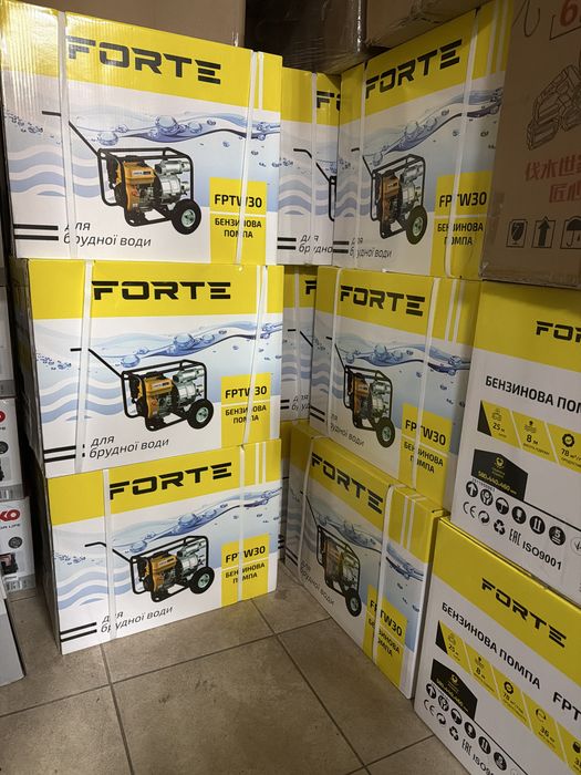 Мотопомпа бензиновая FORTE FPTW30 грязевая фекальная