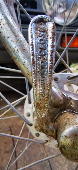 Bicicleta de corrida antiga (Jacques Anquetil)