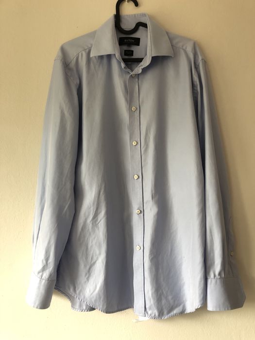 Koszula Bytom bawełna dwuskrętna 40 jodełka niebieska błękitna