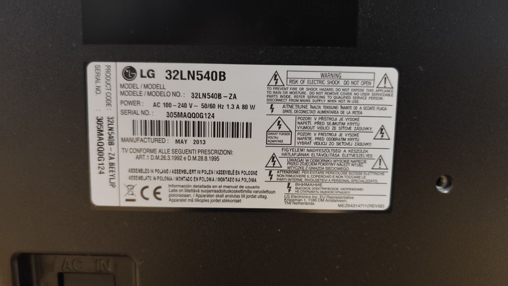 Telewizor 32 cale LG 32LN540B