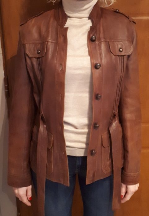 Kurtka skórzana włoska marki GIANNI - rozmiar 38/40, ELEGANCKA !!!