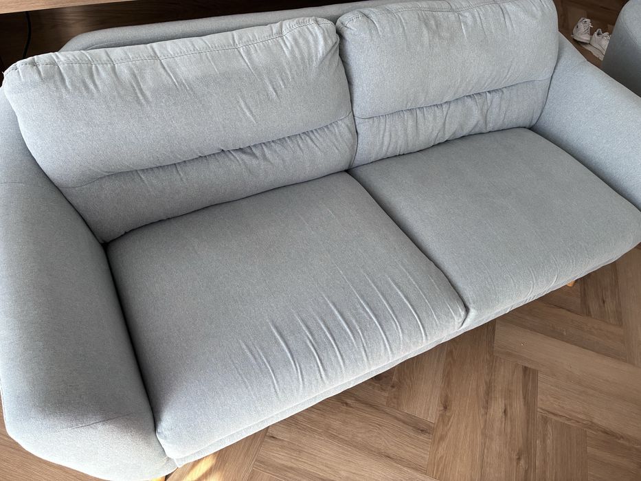 REZERWACJA Sofa z fotelem i podnóżkiem