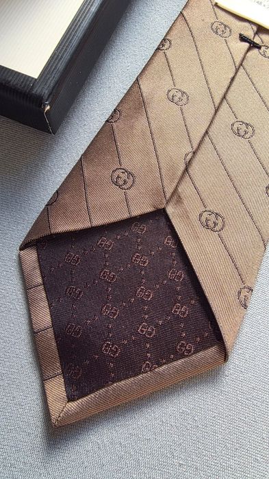 Krawat jedwabny GUCCI + box