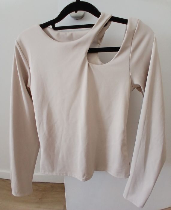 Camisola bege manga comprida