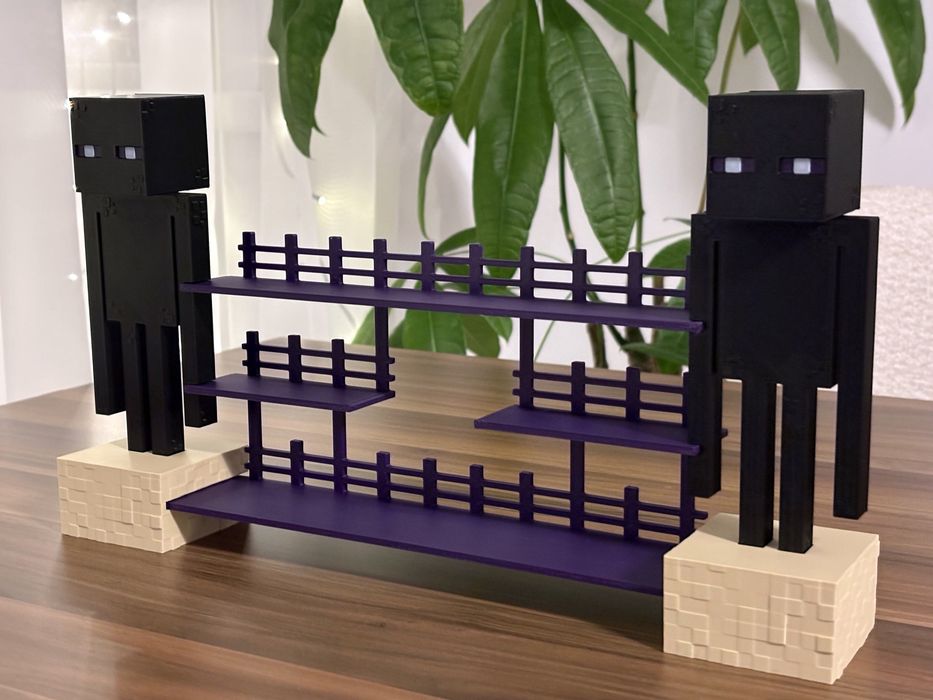 Поличка Minecraft Enderman‼️для фігурок Кіндер Майнкрафт підставка