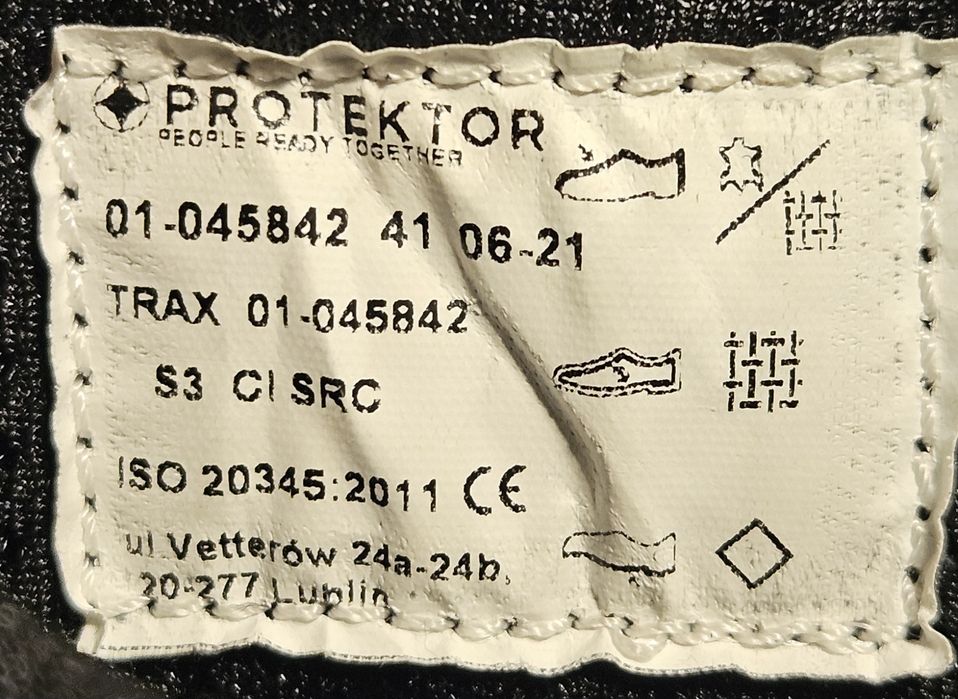 Buty robocze za kostke z metalowym "noskiem" 41 Protektor