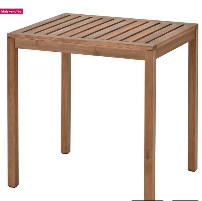 Mesas e cadeiras de jardim IKEA, em madeira, novos na caixa.
