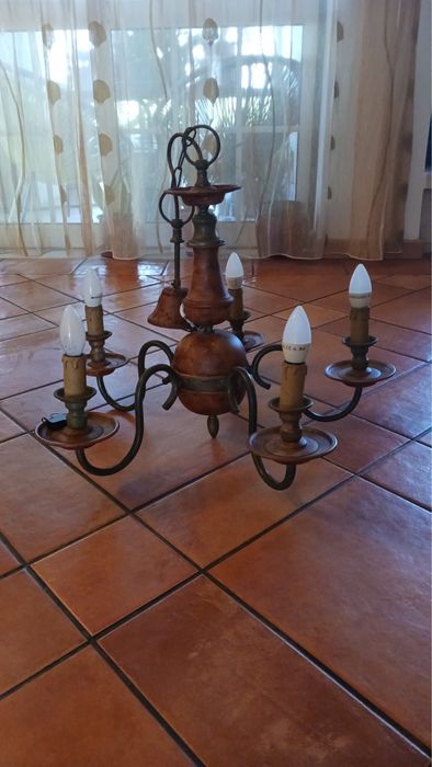 2 Candeeiros Teto em Cobre