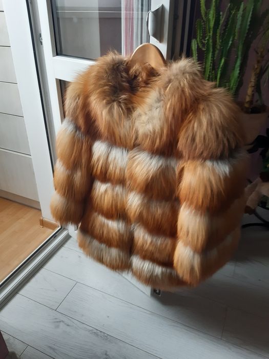Шуба лисиця зимня тепла