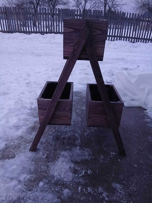 pergola, donice drewniane