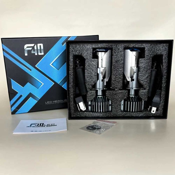 Мини линзы LED H4 F40 авто лампы свет 12V 24V 6000K ближний дальний