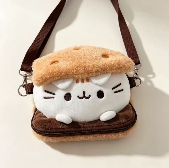 Пушин кет сендвич мягкая игрушка сумка pusheen cat pushen сумочка